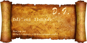 Dézsi Ildikó névjegykártya