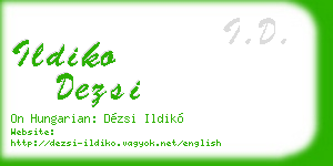 ildiko dezsi business card